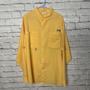 Columbia PFG Vented Fishing Shirt – Long Sleeve – Yellow – Size XXL